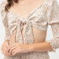 Front Tie Woven Printed Top