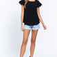 Short Cap Ruffl Slv Woven Top