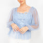 Sheer Mesh Crochet Peplum Top