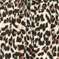 Leopard Printed Side Pocket Shorts With Waist Detail