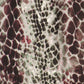 Snakeskin Printed Joggers With Solid Trim, Drawstring Waistband, Waist