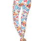 Floral Printed Lined Knit Legging With Elastic Waistband