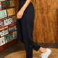 Waist Elastic Band Side Zipper Pocket Contrast Mesh Pants