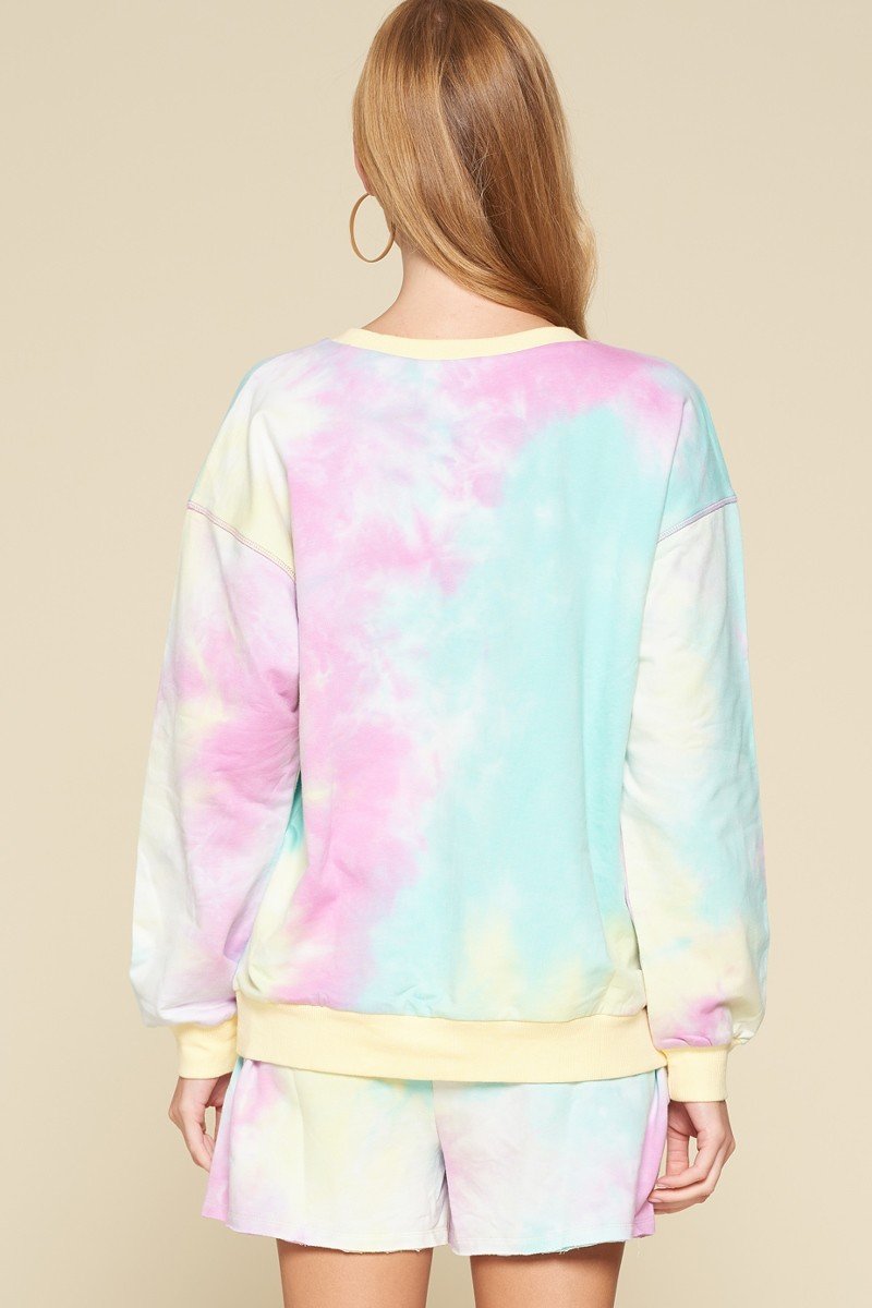 Tie-dye Printed Jersey Top