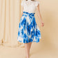 Self-buckle Belt Printed Skirt