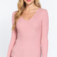 V-neck Viscose Rib Sweater