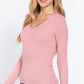 V-neck Viscose Rib Sweater