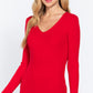 V-neck Viscose Rib Sweater