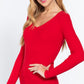 V-neck Viscose Rib Sweater