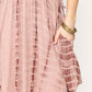 Tie Dye Halter Neck Waist Smocked Dress With Side Tie And Pockets