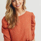 Smocked Band Top With Shirring Puff Sleeve