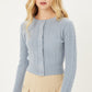 Buttoned Cable Knit Cardigan Long Sleeve Sweater