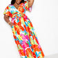 Flower Maxi Skirt&top Set