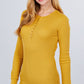 Long Slv Henley Thermal Top