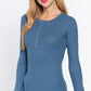 Long Slv Henley Thermal Top