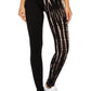 Spliced 5-inch Long Yoga Style Banded Lined Knit Legging With High Waist