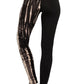 Spliced 5-inch Long Yoga Style Banded Lined Knit Legging With High Waist