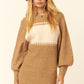 A Ribbed Knit Sweater Mini Dress