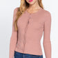 Long Slv Crew Neck Basic Cardigan