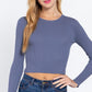 Long Slv Open Back Sweater Top
