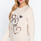 Sequins French Terry Pullover Top