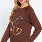Sequins French Terry Pullover Top