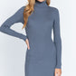 Turtle Neck Sewater Mini Dress