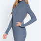Turtle Neck Sewater Mini Dress