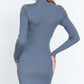 Turtle Neck Sewater Mini Dress