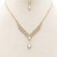 Marquise Shape Rhinestone Necklace