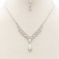 Marquise Shape Rhinestone Necklace