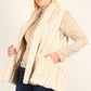 Plus Size Faux Fur Vest Jacket With Open Front, Hi-lo Hem, And Pockets