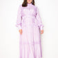 Belted Shirt Dress With Ruffle Detail