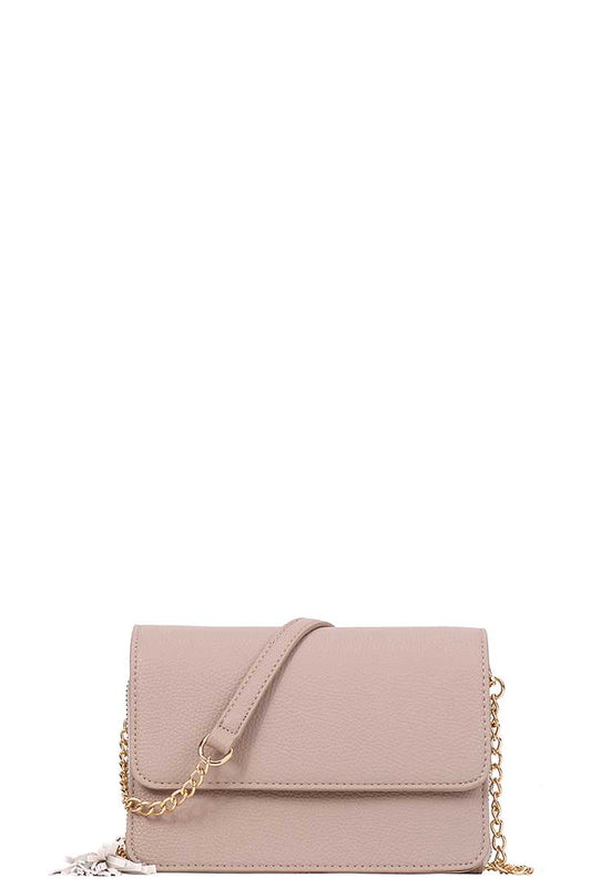 Chic Smooth Tassel Crossbody Bag