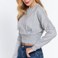 Dolman Slv Inner Fleece Terry Top