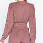 Elasticized Hem Terry Towelling Top