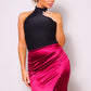 Sexy Gathered Front Crossover Midi Skirt