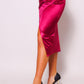 Sexy Gathered Front Crossover Midi Skirt