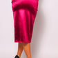 Sexy Gathered Front Crossover Midi Skirt