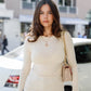 Beige Plain Second Skin Long Sleeve Top