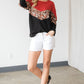 Unique Color-block Long Sleeve Top