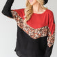 Unique Color-block Long Sleeve Top