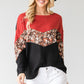 Unique Color-block Long Sleeve Top