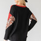 Unique Color-block Long Sleeve Top