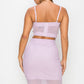 Studded Stone Cami Top & Slit Mini Skirts Set