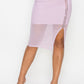 Studded Stone Cami Top & Slit Mini Skirts Set