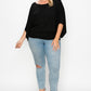 Solid Top Featuring Flattering Wide Sleeves