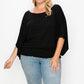 Solid Top Featuring Flattering Wide Sleeves