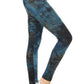 5-inch Long Yoga Style Banded Lined Tie Dye Printed Knit Legging With High Waist