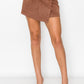 Button-accented Asymmetrical Mini Skort